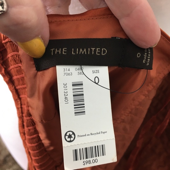 NWT The Limited strapless fall spiced pumpkin formal party dress size 0 - Picture 9 of 9